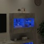 Mueble TV de pared con luces LED gris hormigón 78,5x30x60,5 cm de , Muebles TV - Ref: Foro24-837102, Precio: 65,28 €, Descuen...