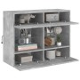 Mueble TV de pared con luces LED gris hormigón 78,5x30x60,5 cm de , Muebles TV - Ref: Foro24-837102, Precio: 65,28 €, Descuen...