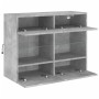 Mueble TV de pared con luces LED gris hormigón 78,5x30x60,5 cm de , Muebles TV - Ref: Foro24-837102, Precio: 65,28 €, Descuen...