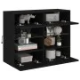 Mueble de TV de pared con luces LED negro 78,5x30x60,5 cm de , Muebles TV - Ref: Foro24-837100, Precio: 67,11 €, Descuento: %