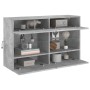 Mueble TV de pared con luces LED gris hormigón 98,5x30x60,5 cm de , Muebles TV - Ref: Foro24-837109, Precio: 88,80 €, Descuen...
