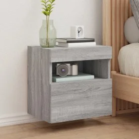 Muebles TV de pared luces LED 2 uds gris Sonoma 40x30x40 cm de , Muebles TV - Ref: Foro24-837180, Precio: 60,60 €, Descuento: %