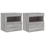 Muebles TV de pared luces LED 2 uds gris Sonoma 40x30x40 cm de , Muebles TV - Ref: Foro24-837180, Precio: 61,38 €, Descuento: %