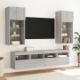 Muebles TV de pared luces LED 2 uds gris Sonoma 40x30x40 cm de , Muebles TV - Ref: Foro24-837180, Precio: 61,38 €, Descuento: %