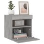 Muebles TV de pared luces LED 2 uds gris Sonoma 40x30x40 cm de , Muebles TV - Ref: Foro24-837180, Precio: 61,38 €, Descuento: %
