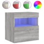 Muebles TV de pared luces LED 2 uds gris Sonoma 40x30x40 cm de , Muebles TV - Ref: Foro24-837180, Precio: 61,38 €, Descuento: %
