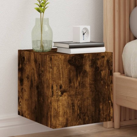 Muebles TV de pared luces LED 2 uds roble ahumado 30,5x35x30 cm de , Muebles TV - Ref: Foro24-837227, Precio: 59,44 €, Descue...