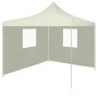 Cenador plegable con 2 paredes color crema 3x3 m de vidaXL, Carpas y cenadores - Ref: Foro24-44960, Precio: 135,12 €, Descuen...