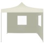 Cenador plegable con 2 paredes color crema 3x3 m de vidaXL, Carpas y cenadores - Ref: Foro24-44960, Precio: 135,12 €, Descuen...