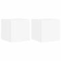 Muebles de TV de pared con luces LED 2 uds blanco 30,5x35x30 cm de , Muebles TV - Ref: Foro24-837219, Precio: 56,92 €, Descue...