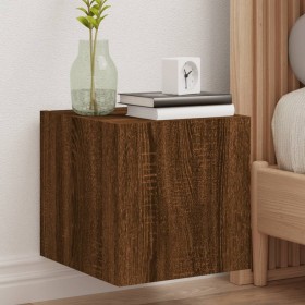 Muebles TV de pared luces LED 2 uds roble marrón 30,5x35x30 cm de , Muebles TV - Ref: Foro24-837231, Precio: 56,05 €, Descuen...