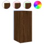 Mueble de TV de pared con luces LED roble marrón 30,5x35x70 cm de , Muebles TV - Ref: Foro24-837244, Precio: 48,19 €, Descuen...