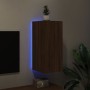 Mueble de TV de pared con luces LED roble marrón 30,5x35x70 cm de , Muebles TV - Ref: Foro24-837244, Precio: 48,19 €, Descuen...