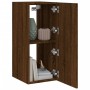 Mueble de TV de pared con luces LED roble marrón 30,5x35x70 cm de , Muebles TV - Ref: Foro24-837244, Precio: 48,19 €, Descuen...