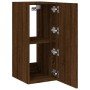 Mueble de TV de pared con luces LED roble marrón 30,5x35x70 cm de , Muebles TV - Ref: Foro24-837244, Precio: 48,19 €, Descuen...