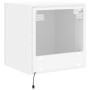 Mueble de TV de pared con luces LED blanco 40,5x35x40 cm de , Muebles TV - Ref: Foro24-837246, Precio: 37,49 €, Descuento: %
