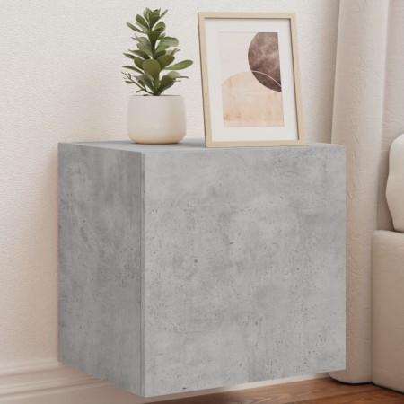 Mueble de TV de pared con luces LED gris hormigón 40,5x35x40 cm de , Muebles TV - Ref: Foro24-837252, Precio: 41,76 €, Descue...