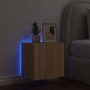 Mueble de TV de pared con luces LED roble Sonoma 40,5x35x40 cm de , Muebles TV - Ref: Foro24-837250, Precio: 42,33 €, Descuen...
