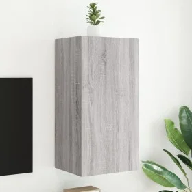 Mueble de TV de pared con luces LED gris Sonoma 40,5x35x80 cm de , Muebles TV - Ref: Foro24-837265, Precio: 61,96 €, Descuent...