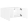 Mueble de TV de pared con luces LED blanco 60x35x31 cm de , Muebles TV - Ref: Foro24-837267, Precio: 47,25 €, Descuento: %