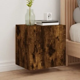 Mueble TV de pared madera ingeniería roble ahumado 40,5x30x40cm de , Muebles TV - Ref: Foro24-836904, Precio: 35,10 €, Descue...