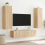 Mueble de TV de pared con luces LED roble Sonoma 60x35x31 cm de , Muebles TV - Ref: Foro24-837271, Precio: 45,86 €, Descuento: %