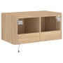 Mueble de TV de pared con luces LED roble Sonoma 60x35x31 cm de , Muebles TV - Ref: Foro24-837271, Precio: 45,86 €, Descuento: %