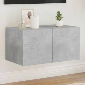 Mueble de TV de pared con luces LED gris hormigón 60x35x31 cm de , Muebles TV - Ref: Foro24-837273, Precio: 44,59 €, Descuent...