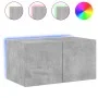 Mueble de TV de pared con luces LED gris hormigón 60x35x31 cm de , Muebles TV - Ref: Foro24-837273, Precio: 44,59 €, Descuent...