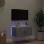 Mueble de TV de pared con luces LED gris hormigón 60x35x31 cm de , Muebles TV - Ref: Foro24-837273, Precio: 44,59 €, Descuent...