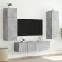 Mueble de TV de pared con luces LED gris hormigón 60x35x31 cm de , Muebles TV - Ref: Foro24-837273, Precio: 44,59 €, Descuent...