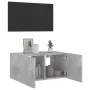 Mueble de TV de pared con luces LED gris hormigón 60x35x31 cm de , Muebles TV - Ref: Foro24-837273, Precio: 44,59 €, Descuent...