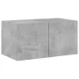 Mueble de TV de pared con luces LED gris hormigón 60x35x31 cm de , Muebles TV - Ref: Foro24-837273, Precio: 44,59 €, Descuent...