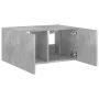 Mueble de TV de pared con luces LED gris hormigón 60x35x31 cm de , Muebles TV - Ref: Foro24-837273, Precio: 44,59 €, Descuent...