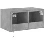 Mueble de TV de pared con luces LED gris hormigón 60x35x31 cm de , Muebles TV - Ref: Foro24-837273, Precio: 44,59 €, Descuent...