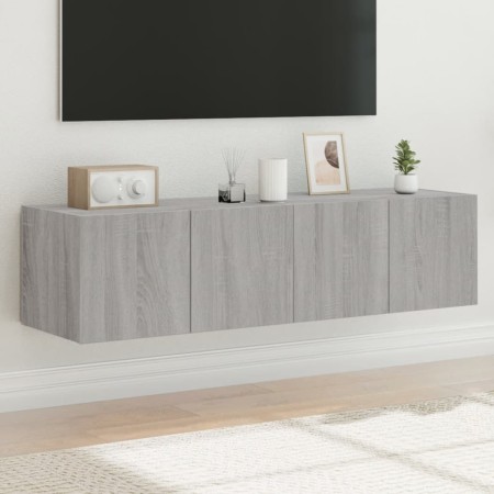 Muebles TV de pared con luces LED 2 uds gris Sonoma 60x35x31 cm de , Muebles TV - Ref: Foro24-837278, Precio: 88,95 €, Descue...