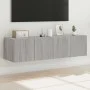 Muebles TV de pared con luces LED 2 uds gris Sonoma 60x35x31 cm de , Muebles TV - Ref: Foro24-837278, Precio: 87,80 €, Descue...