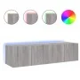 Muebles TV de pared con luces LED 2 uds gris Sonoma 60x35x31 cm de , Muebles TV - Ref: Foro24-837278, Precio: 87,80 €, Descue...