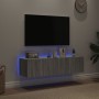 Muebles TV de pared con luces LED 2 uds gris Sonoma 60x35x31 cm de , Muebles TV - Ref: Foro24-837278, Precio: 88,95 €, Descue...