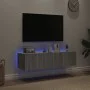 Muebles TV de pared con luces LED 2 uds gris Sonoma 60x35x31 cm de , Muebles TV - Ref: Foro24-837278, Precio: 87,80 €, Descue...
