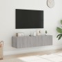 Muebles TV de pared con luces LED 2 uds gris Sonoma 60x35x31 cm de , Muebles TV - Ref: Foro24-837278, Precio: 88,95 €, Descue...