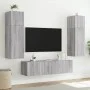 Muebles TV de pared con luces LED 2 uds gris Sonoma 60x35x31 cm de , Muebles TV - Ref: Foro24-837278, Precio: 87,80 €, Descue...