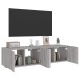 Muebles TV de pared con luces LED 2 uds gris Sonoma 60x35x31 cm de , Muebles TV - Ref: Foro24-837278, Precio: 88,95 €, Descue...