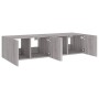 Muebles TV de pared con luces LED 2 uds gris Sonoma 60x35x31 cm de , Muebles TV - Ref: Foro24-837278, Precio: 88,95 €, Descue...