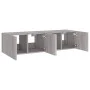 Muebles TV de pared con luces LED 2 uds gris Sonoma 60x35x31 cm de , Muebles TV - Ref: Foro24-837278, Precio: 87,80 €, Descue...