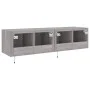 Muebles TV de pared con luces LED 2 uds gris Sonoma 60x35x31 cm de , Muebles TV - Ref: Foro24-837278, Precio: 87,80 €, Descue...
