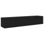 Muebles de TV de pared con luces LED 2 uds negro 80x35x31 cm de , Muebles TV - Ref: Foro24-837284, Precio: 117,45 €, Descuent...