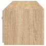 Muebles de TV de pared luces LED 2 uds roble Sonoma 80x35x31 cm de , Muebles TV - Ref: Foro24-837286, Precio: 101,58 €, Descu...