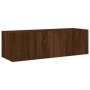 Mueble de TV de pared con luces LED marrón roble 100x35x31 cm de , Muebles TV - Ref: Foro24-837301, Precio: 60,65 €, Descuent...