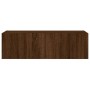 Mueble de TV de pared con luces LED marrón roble 100x35x31 cm de , Muebles TV - Ref: Foro24-837301, Precio: 60,65 €, Descuent...